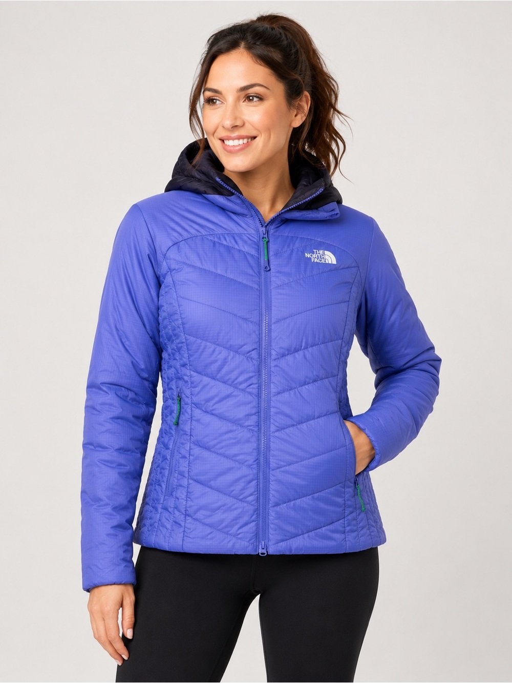 The North Face Women’s Periwinkle Blue Lightweight Hooded Puffer Jacket XS